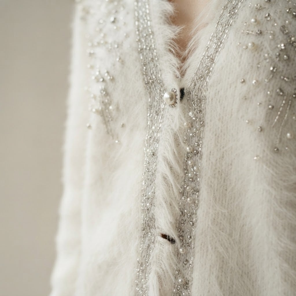 Ella | Elegant Cardigan for Autumn/Winter - Detail Close-Up
