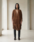 Ella | Elegant Fringed Cape for Autumn - Front View