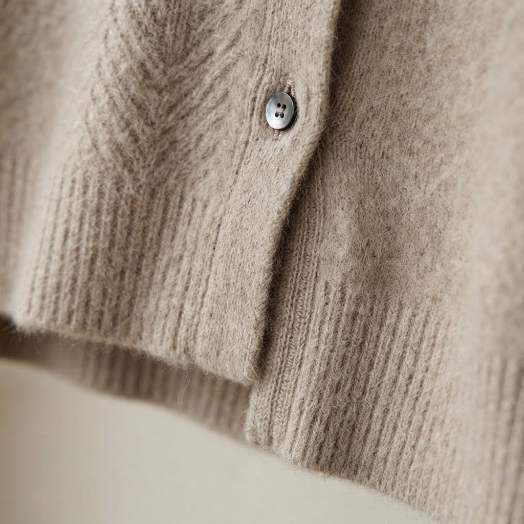 Ella | Elegant Mock Neck Sweater for Autumn/Winter - Detail Close-Up