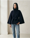 Ella | Elegant Navy Jacket for Autumn/Winter - Front View