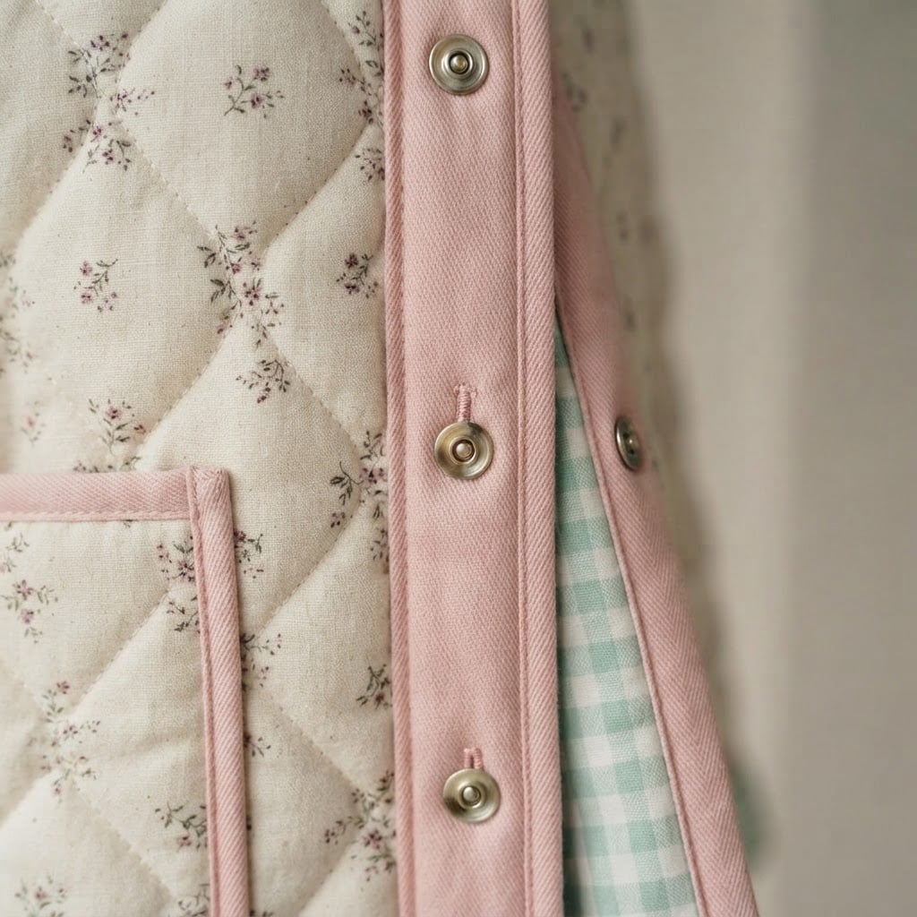Ella | Elegant Quilted Jacket for Autumn/Winter - Detail Close-Up