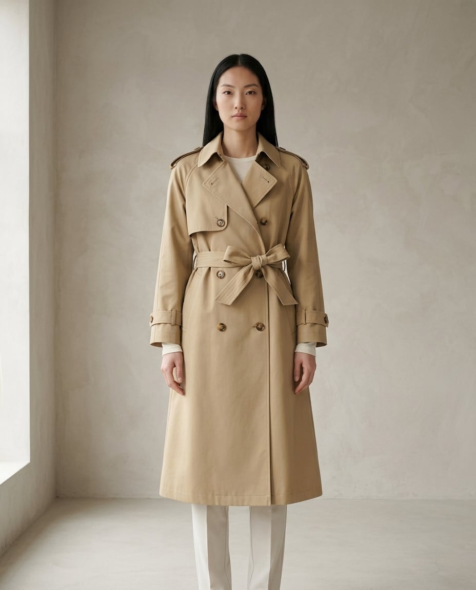 Ella | Elegant Trench Coat - front view