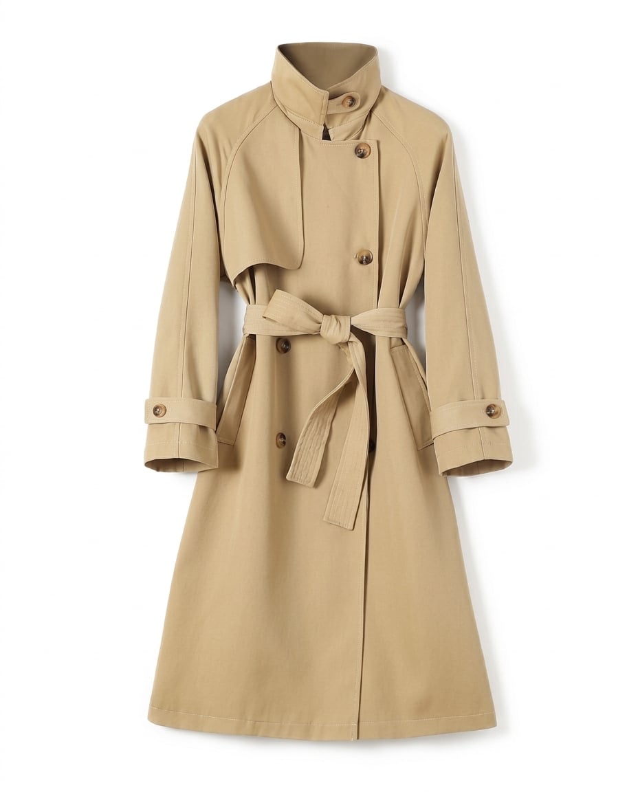 Ella | Elegant Trench Coat - product flat