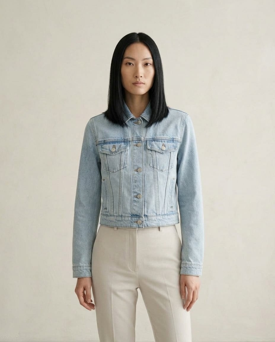 Ella | Refined Denim Jacket for Autumn/Winter — front | Maison Perigee