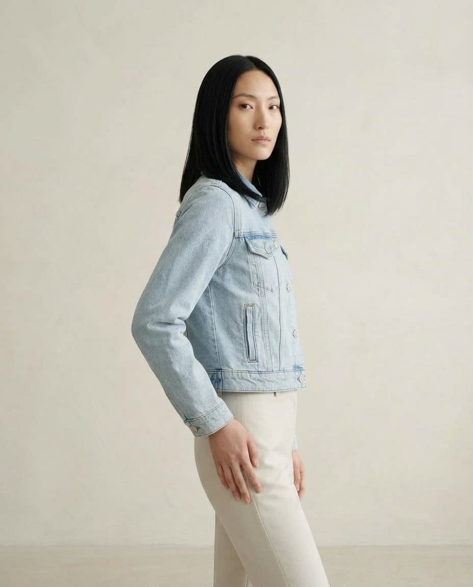 Ella | Refined Denim Jacket for Autumn/Winter — side | Maison Perigee