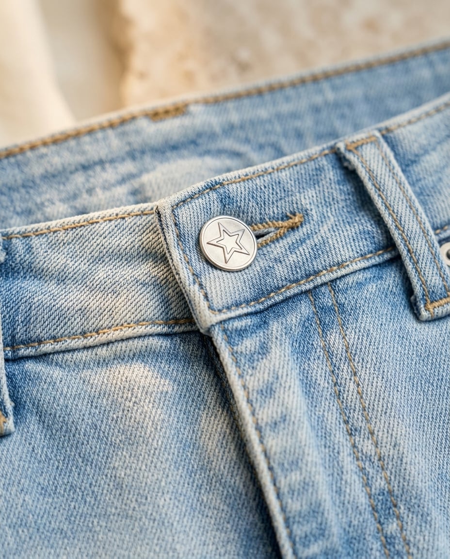 Ella | Refined Denim Jacket for Autumn/Winter — detail | Maison Perigee