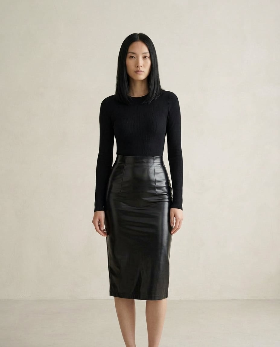 Ella | Refined Midi Skirt for Autumn/Winter — front | Maison Perigee