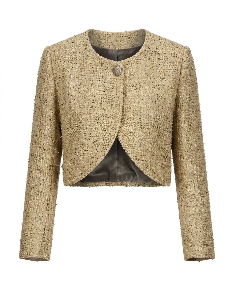 Ella | Sophisticated Tweed Jacket for Autumn/Winter — product white bg | Maison Perigee