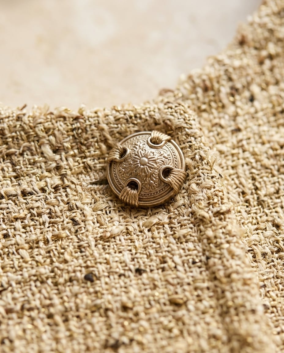 Ella | Sophisticated Tweed Jacket for Autumn/Winter — detail | Maison Perigee