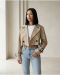 Ella | Timeless Cropped Trench for Autumn - Front View