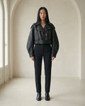 Ella | Timeless Leather Jacket for Autumn/Winter - Front View