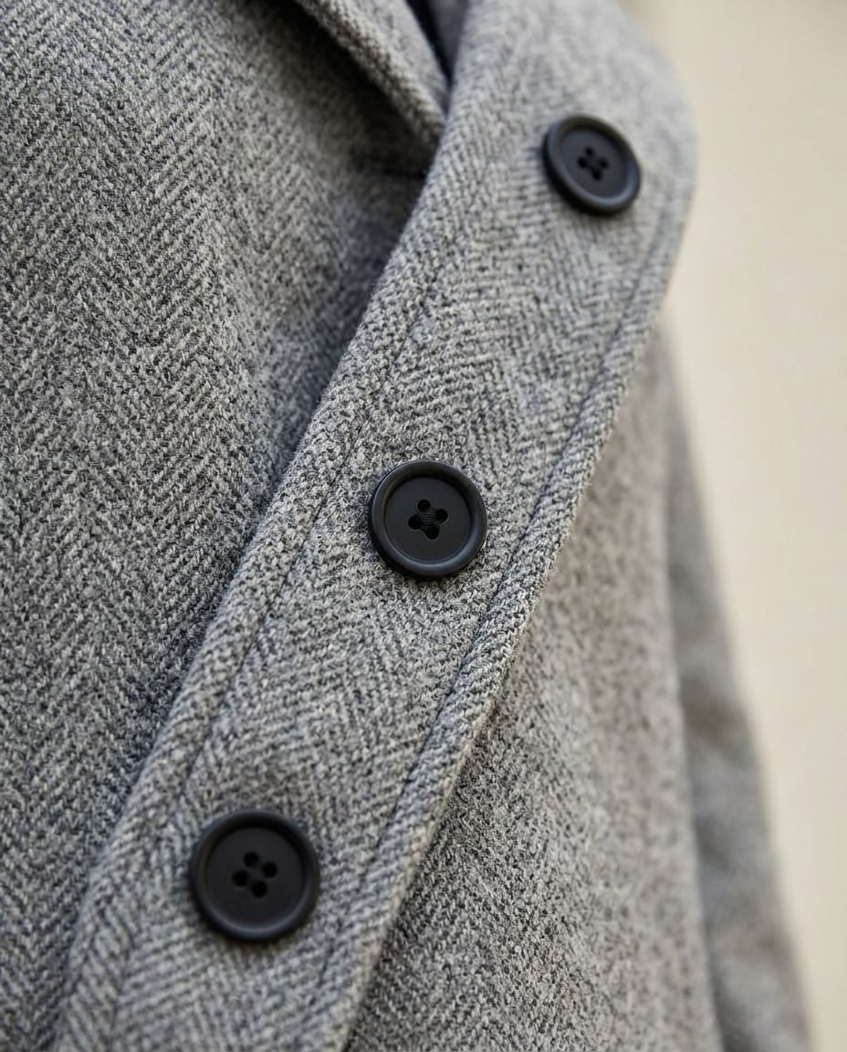 Ella | Timeless Wool Coat for Autumn/Winter — detail | Maison Perigee