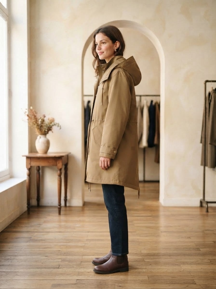 Éloïse - Hooded Parka Coat for Winter - side view