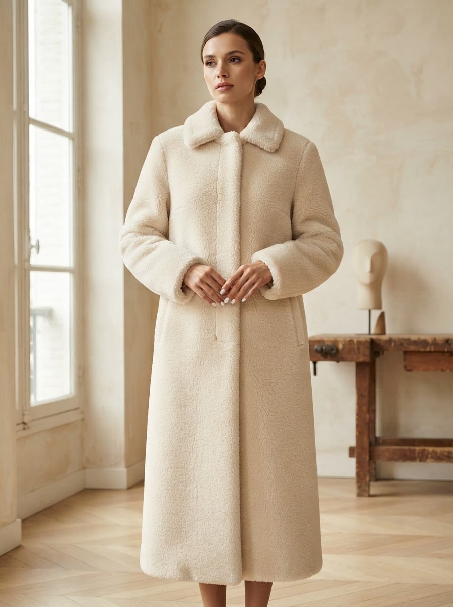 Éloïse - Luxe Faux Fur Coat for Winter - front view