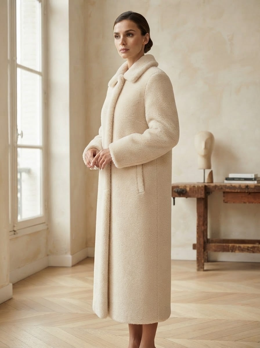 Éloïse - Luxe Faux Fur Coat for Winter - side view