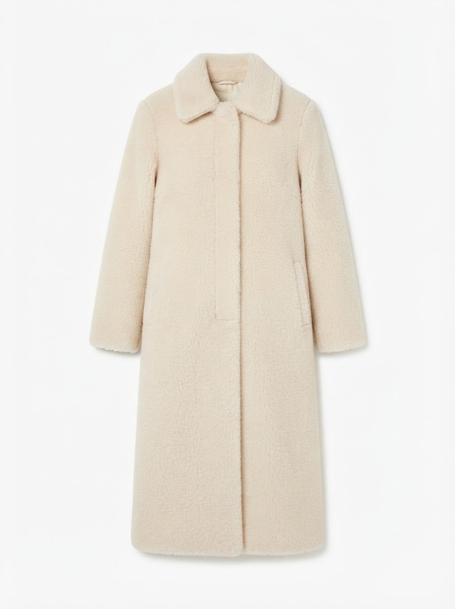 Éloïse - Luxe Faux Fur Coat for Winter - flat lay