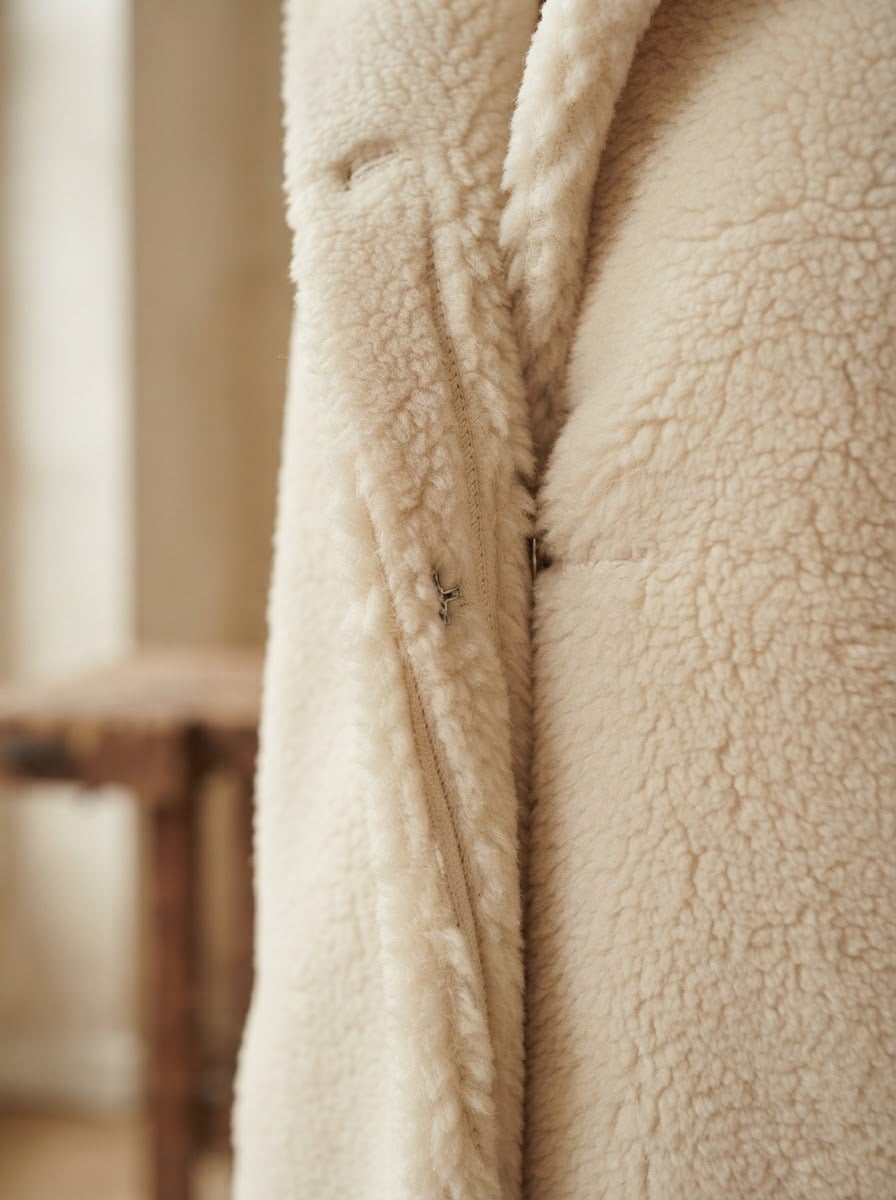 Éloïse - Luxe Faux Fur Coat for Winter - detail close-up
