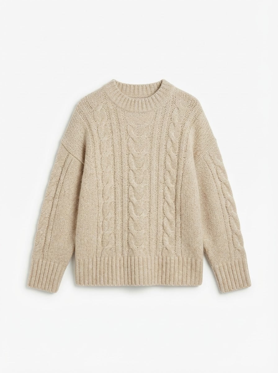 Éloïse - Oversized Chunky Knit Jumper - flat lay