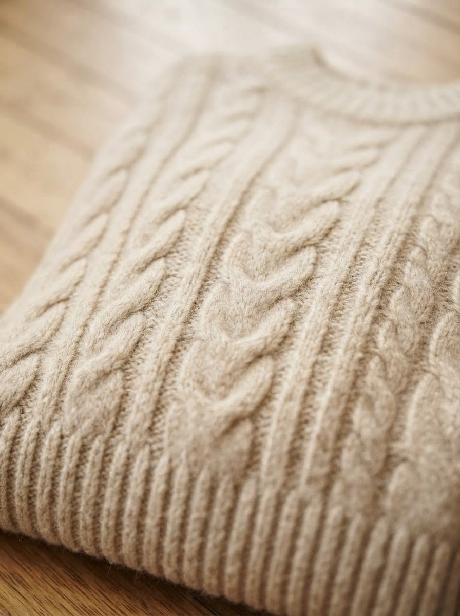 Éloïse - Oversized Chunky Knit Jumper - detail close-up
