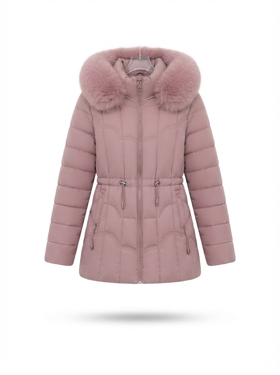 Éloïse - Quilted Puffer Coat - flat lay
