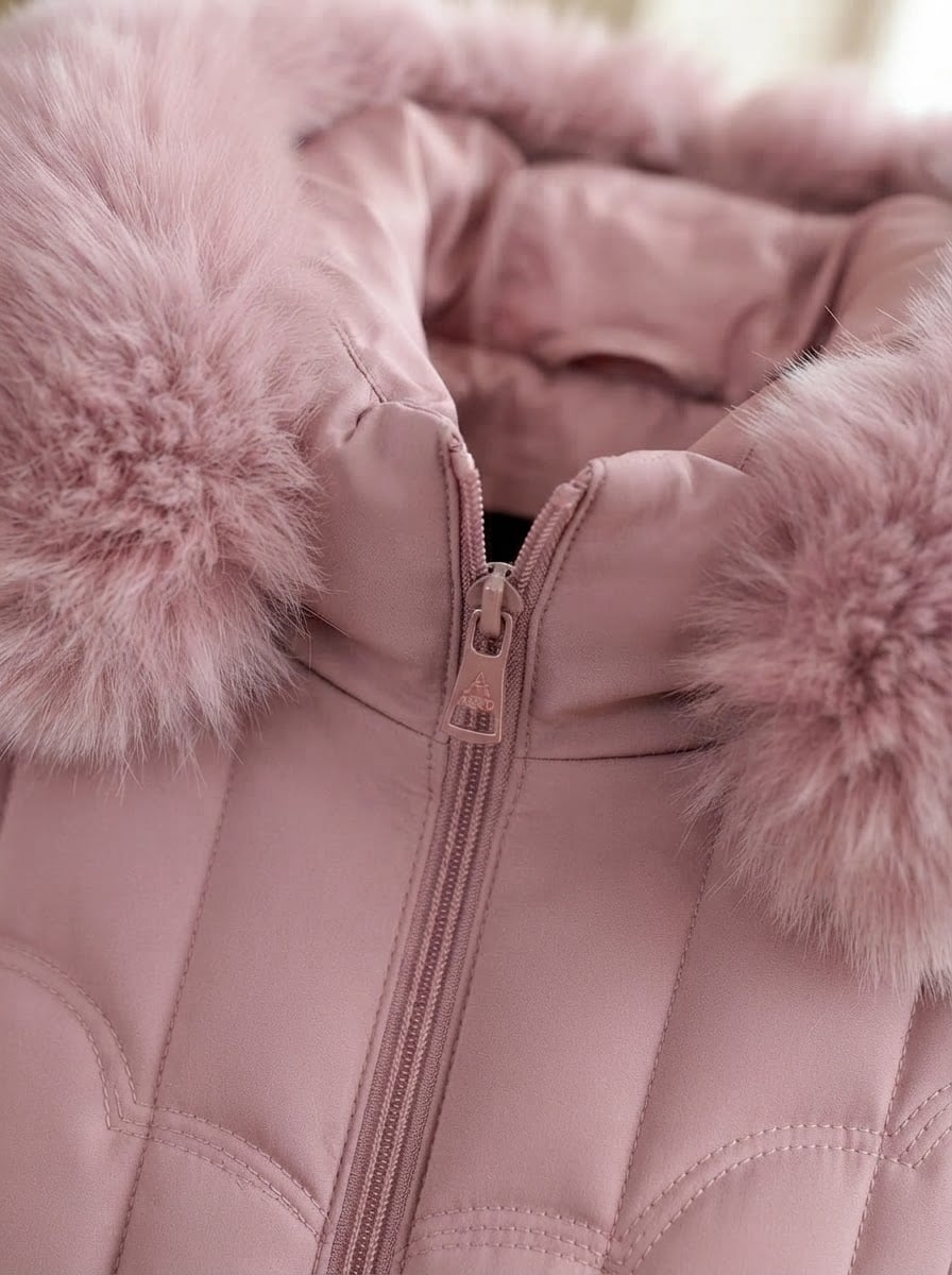 Éloïse - Quilted Puffer Coat - detail close-up