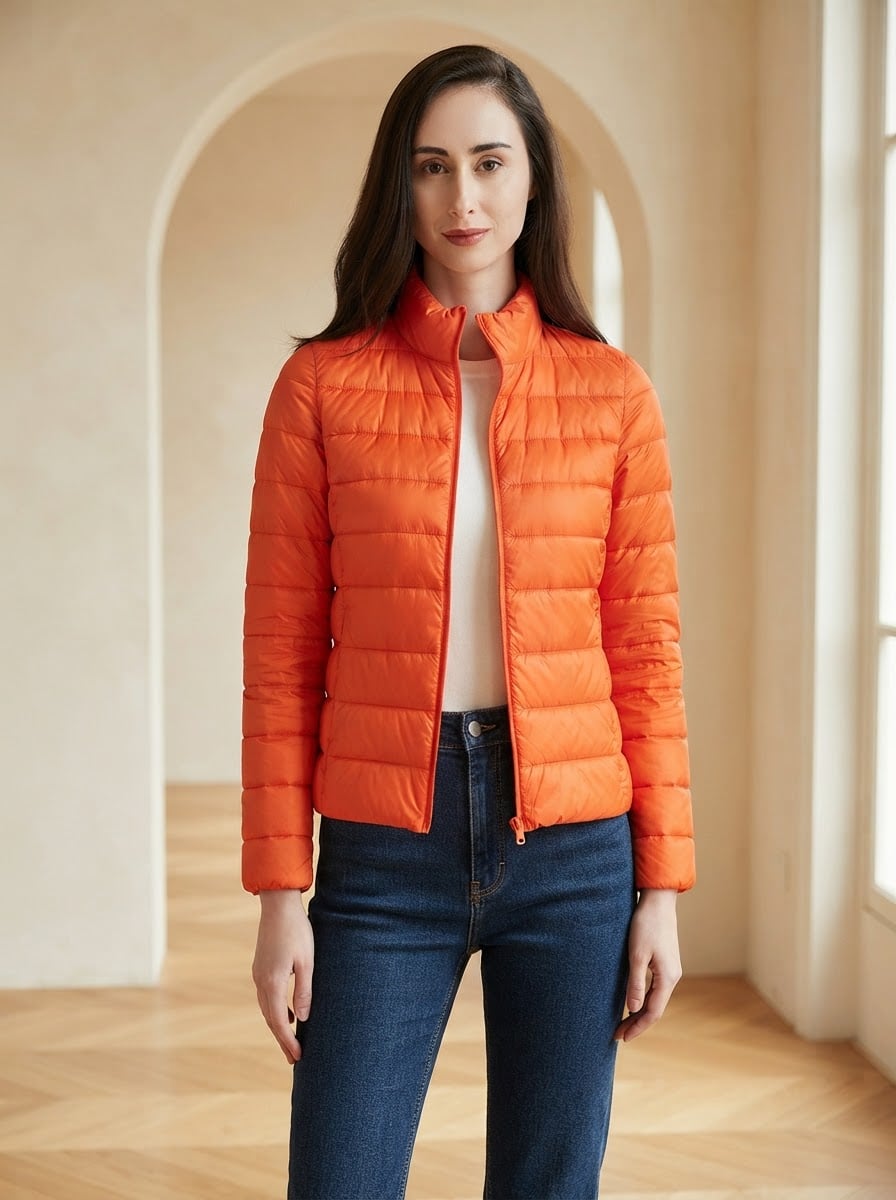 Éloïse - Quilted Puffer Coat - front view