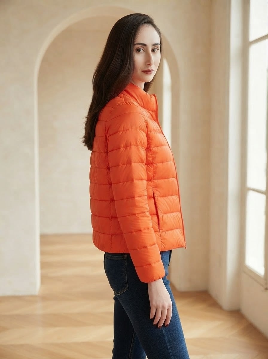 Éloïse - Quilted Puffer Coat - side view
