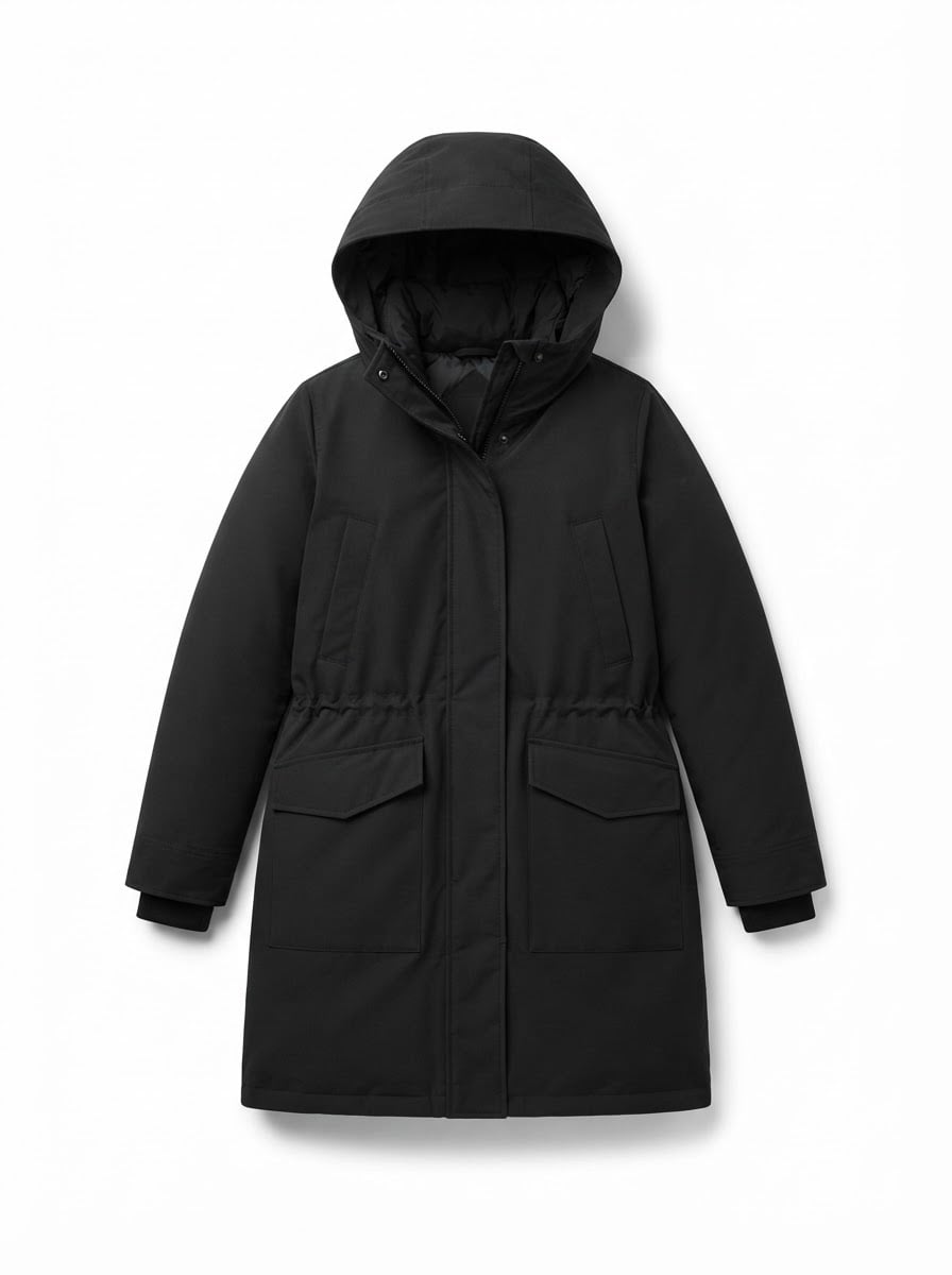 Florence - Hooded Parka Coat for Winter - flat lay