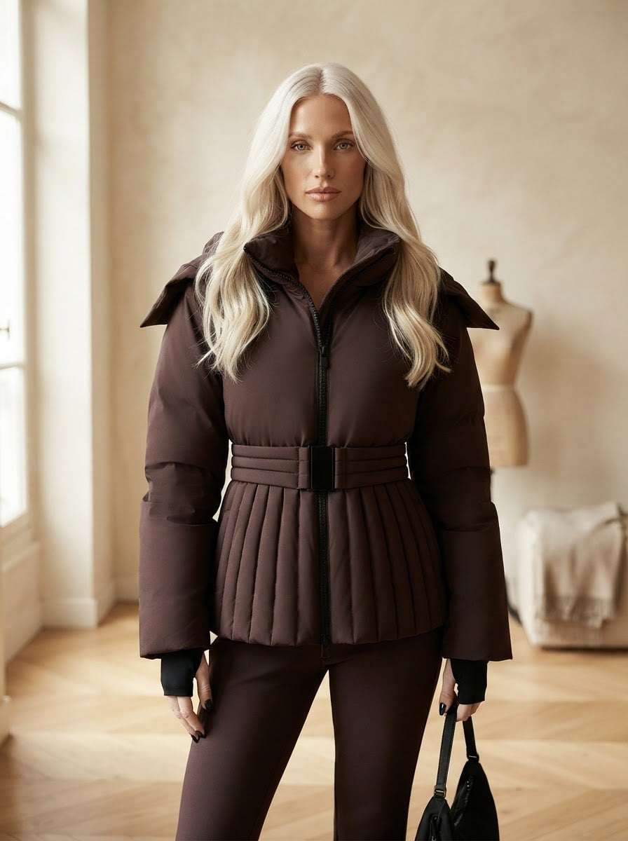 Florence - Hooded Parka Coat for Winter - front view