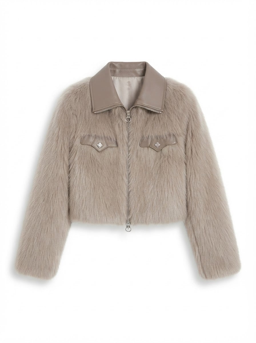 Florence - Luxe Faux Fur Coat for Winter - flat lay