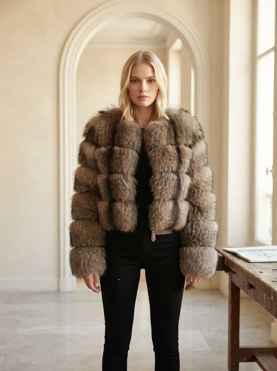 Florence - Luxe Faux Fur Coat for Winter - front view