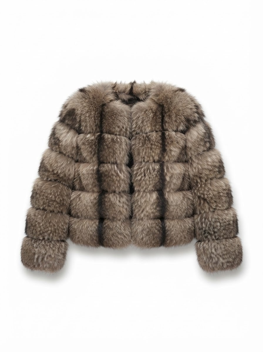 Florence - Luxe Faux Fur Coat for Winter - flat lay