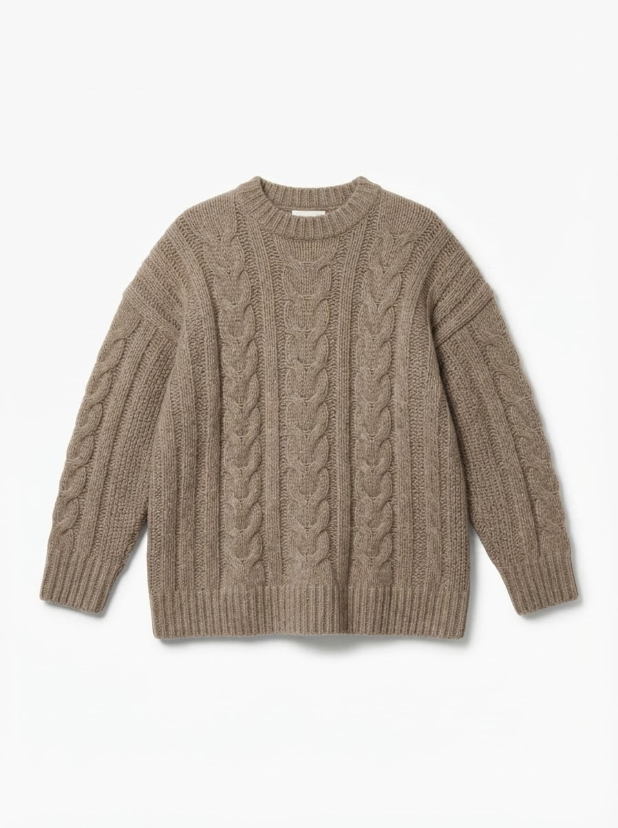 Florence - Oversized Chunky Knit Jumper - flat lay