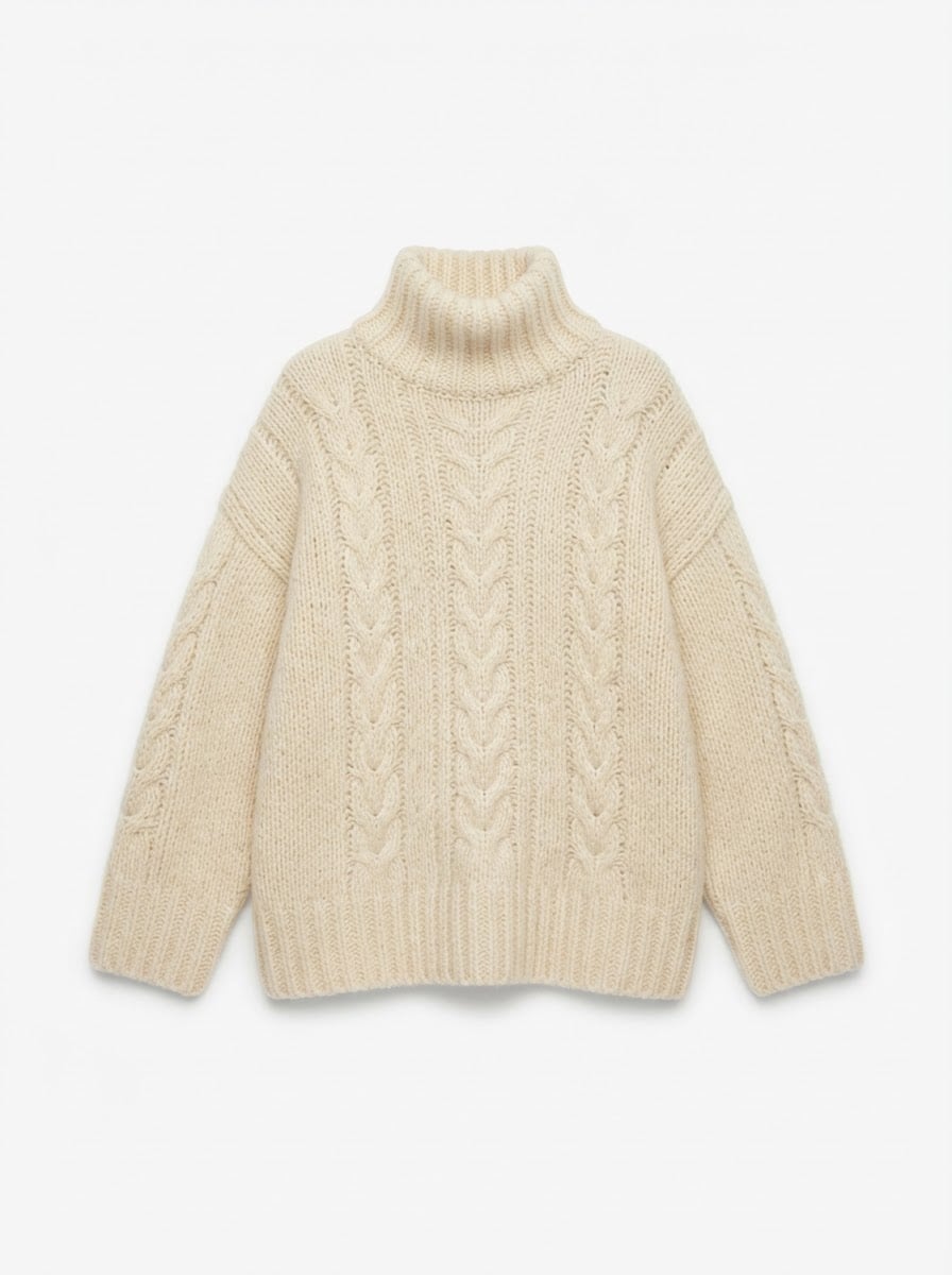 Florence - Oversized Chunky Knit Jumper - flat lay