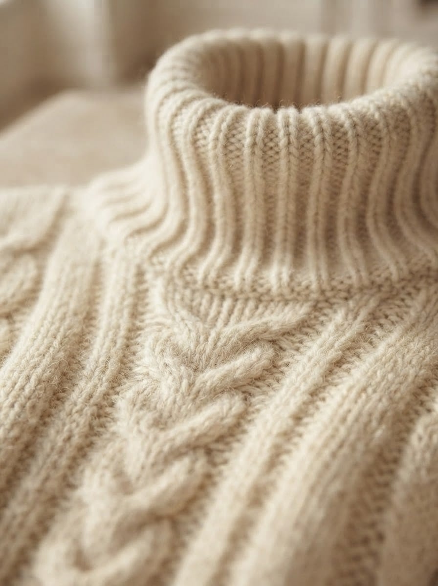 Florence - Oversized Chunky Knit Jumper - detail close-up