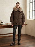 Florence - Quilted Puffer Coat - front view