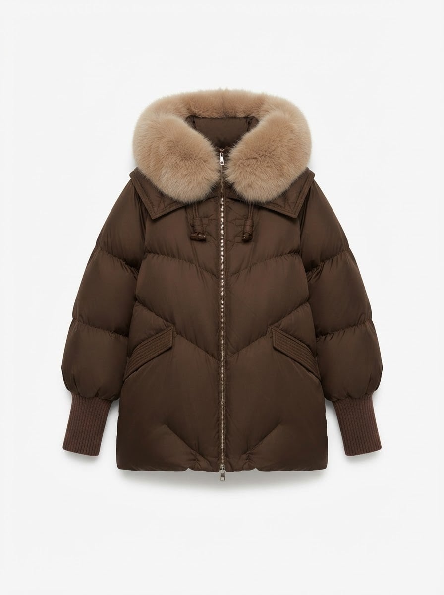 Florence - Quilted Puffer Coat - flat lay