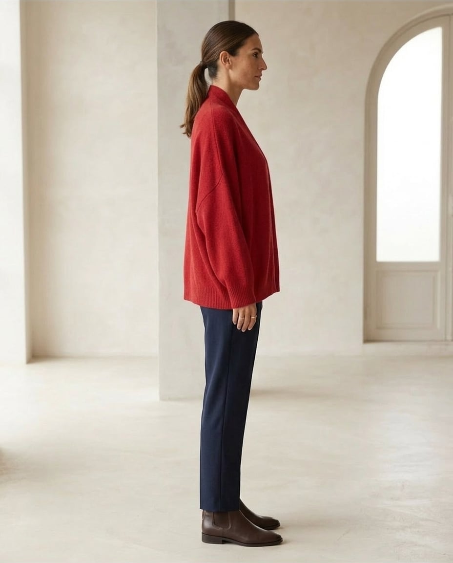 Freya | Effortless Oversized Cardigan for Autumn/Winter - Side View