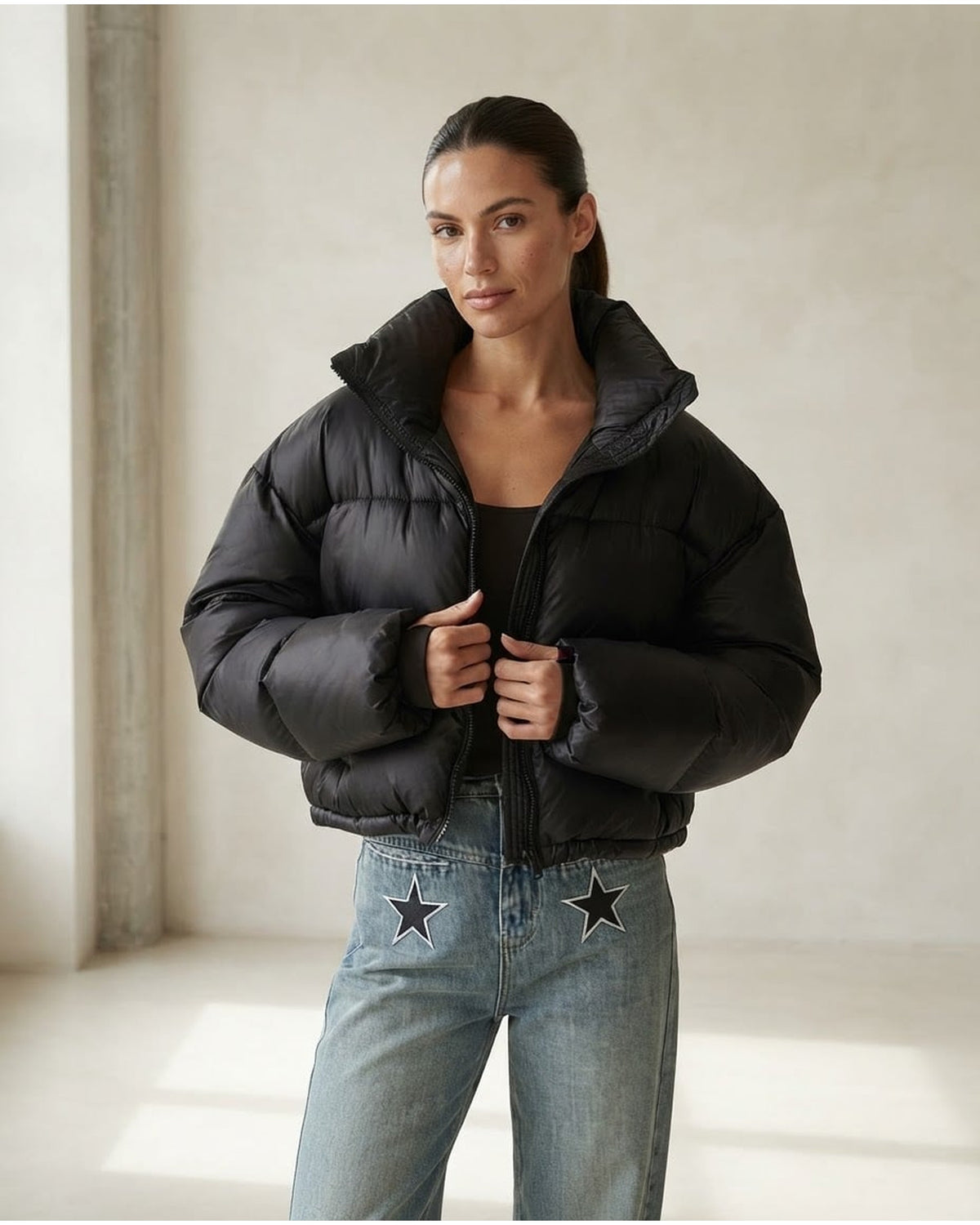 Freya | Effortless Puffer Jacket for Winter - Front View