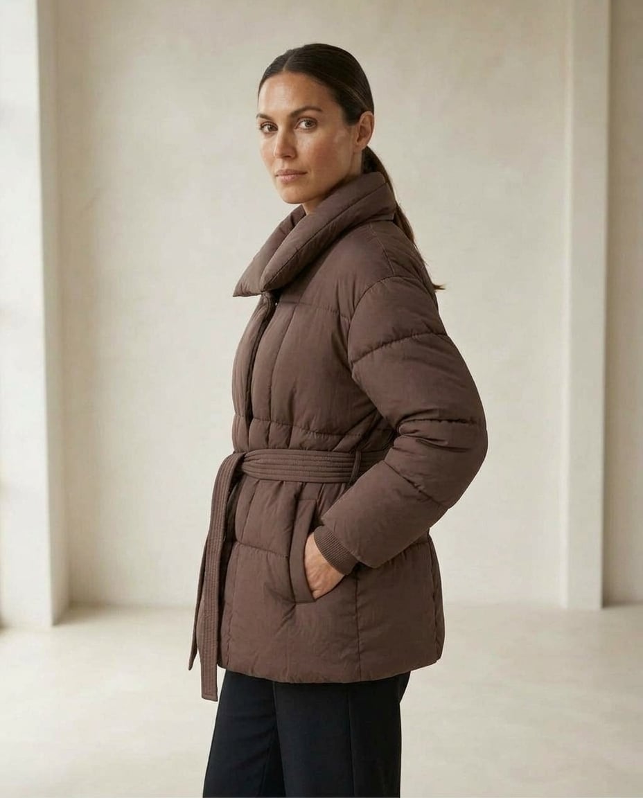 Freya | Elegant Quilted Jacket for Winter — side | Maison Perigee