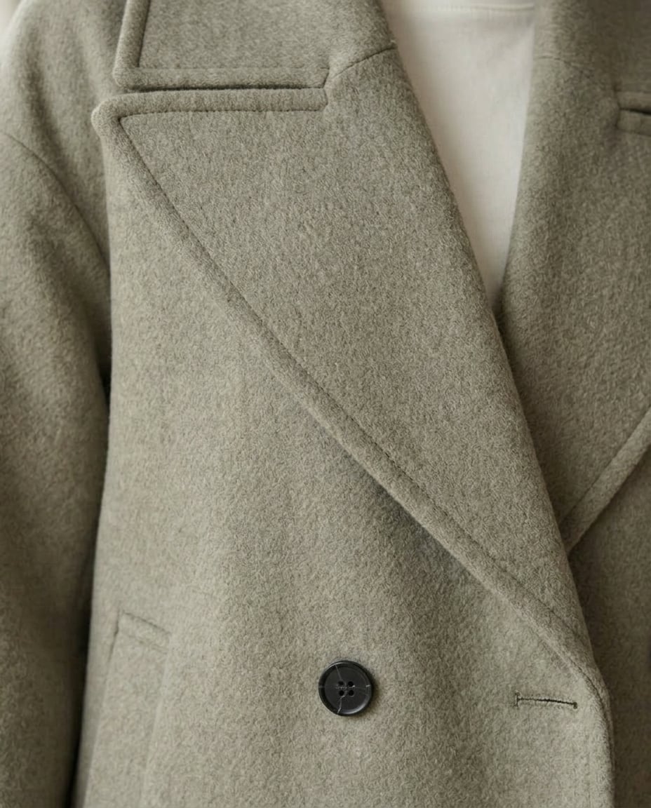 Freya | Elegant Short Coat for Winter - Detail Close-Up