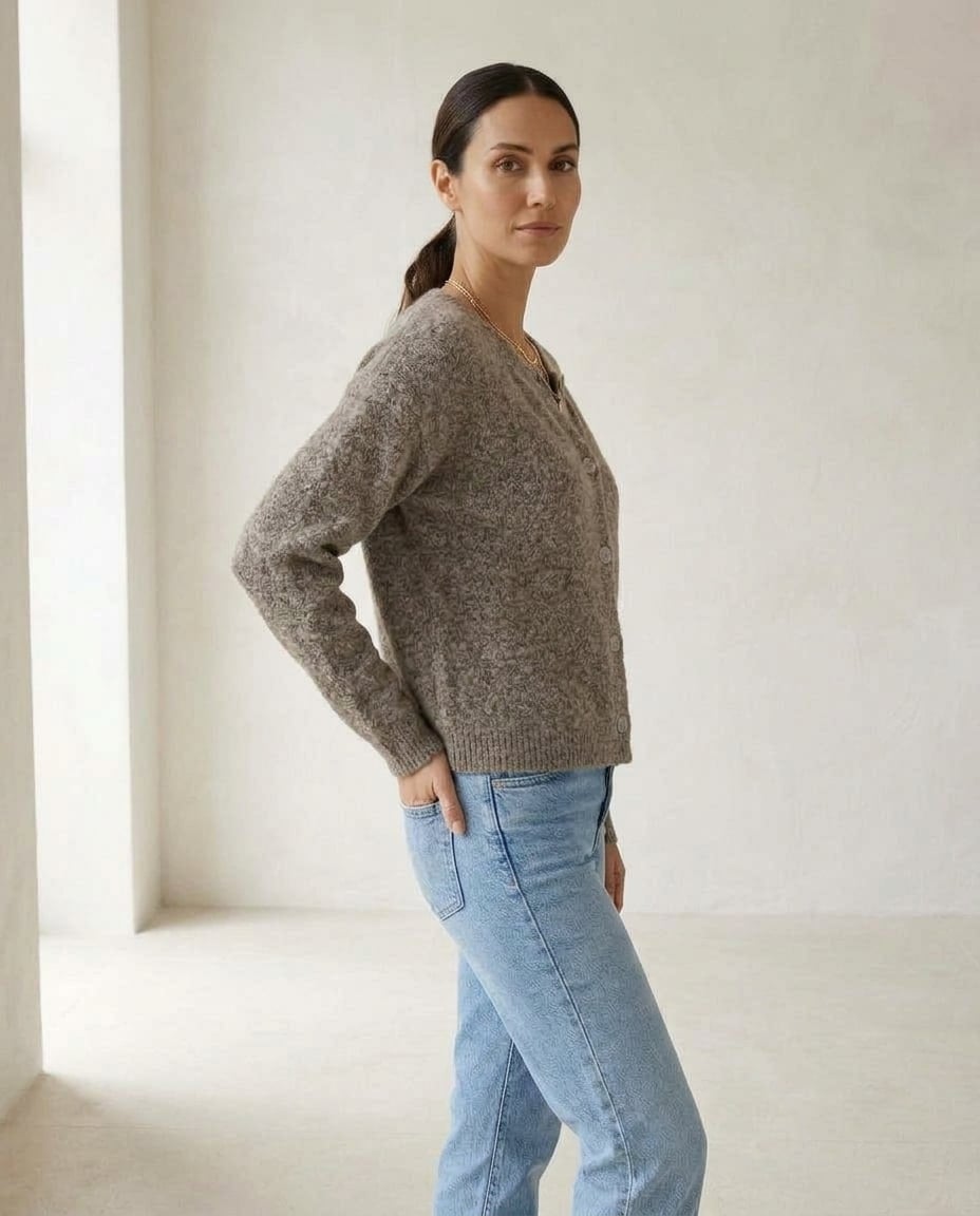 Freya | Refined Cardigan for Autumn/Winter — side | Maison Perigee
