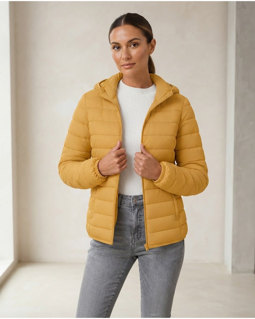 Freya | Refined Puffer Jacket for Autumn/Winter - Front View