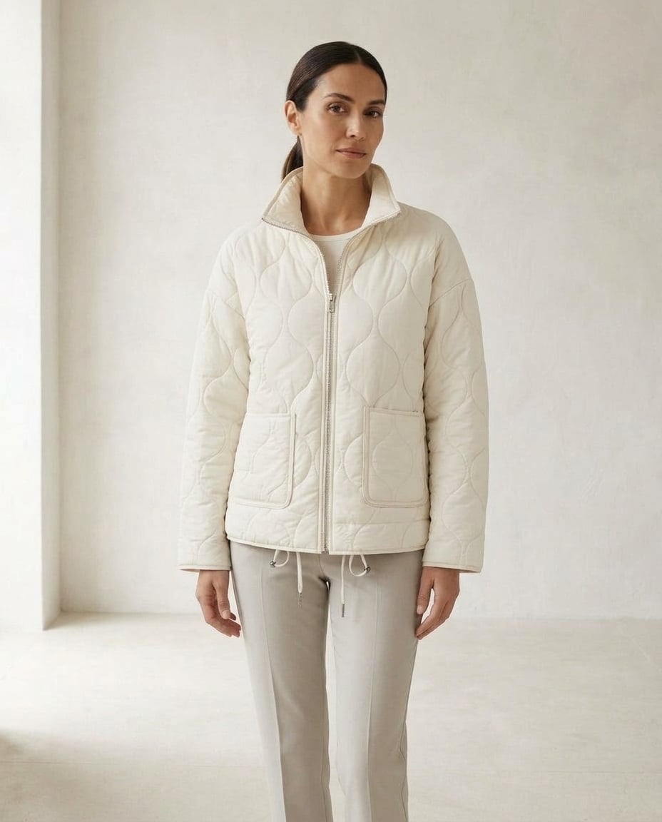 Freya | Refined Quilted Coat for Autumn/Winter — front | Maison Perigee