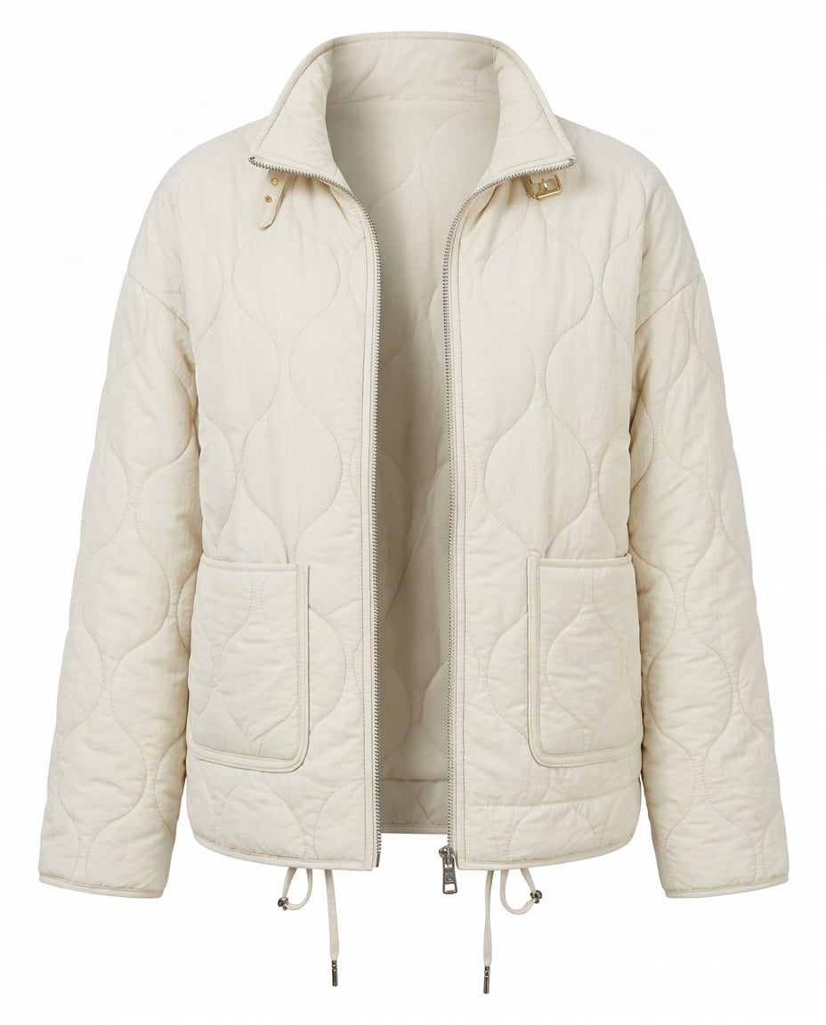Freya | Refined Quilted Coat for Autumn/Winter — product white bg | Maison Perigee