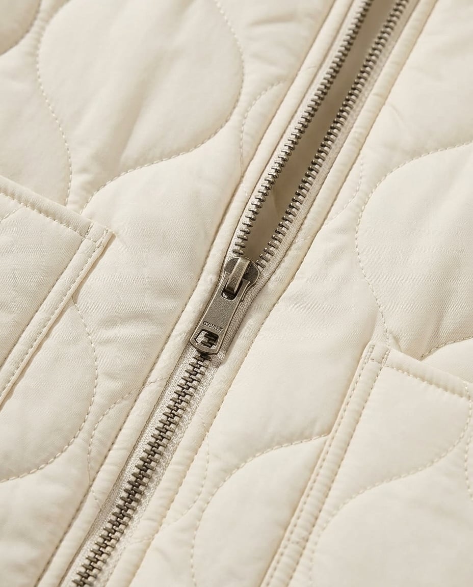 Freya | Refined Quilted Coat for Autumn/Winter — detail | Maison Perigee