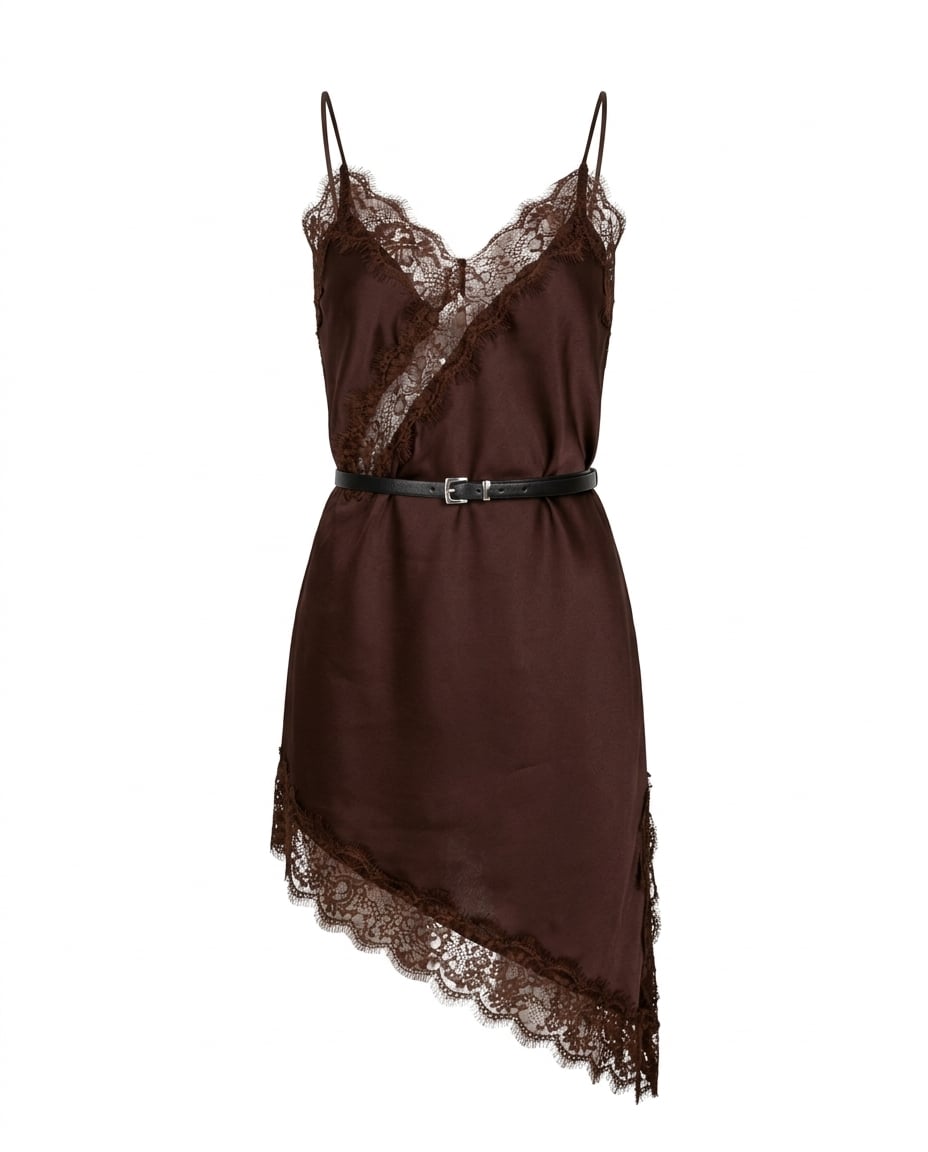 Freya | Refined Satin Slip Dress — product white bg | Maison Perigee