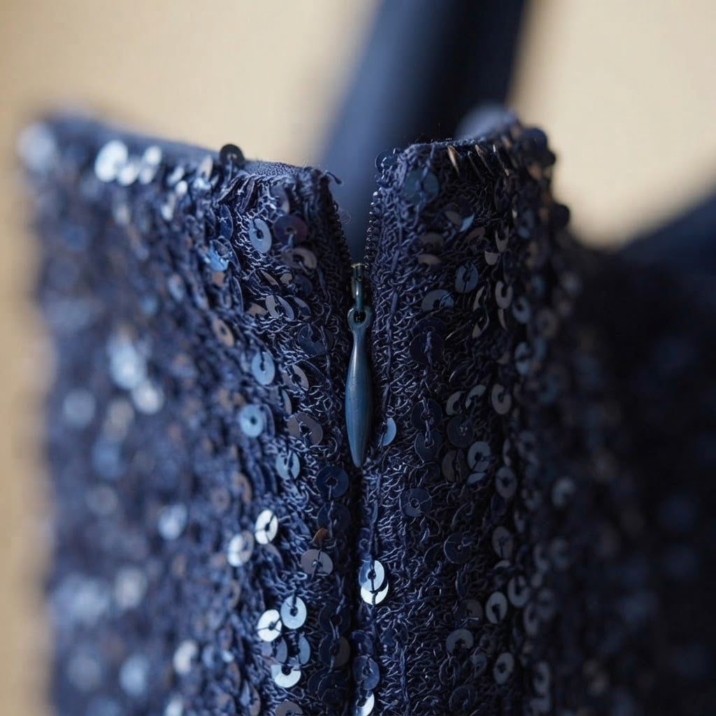 Freya | Sophisticated Evening Gown for Autumn/Winter - Detail Close-Up