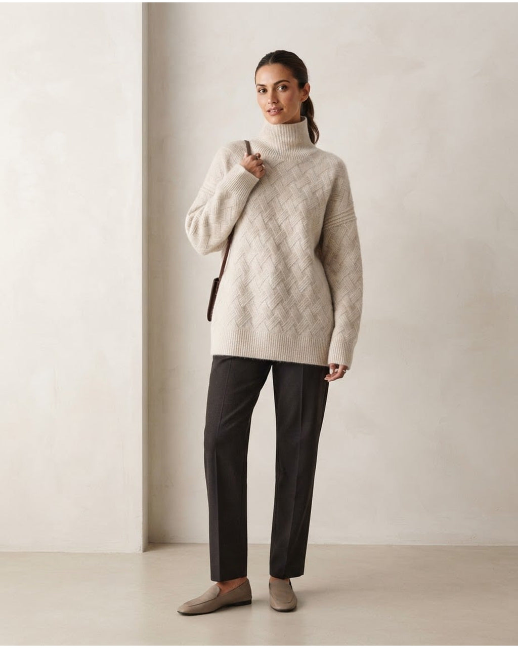 Freya | Timeless Turtleneck Sweater for Winter - Front View