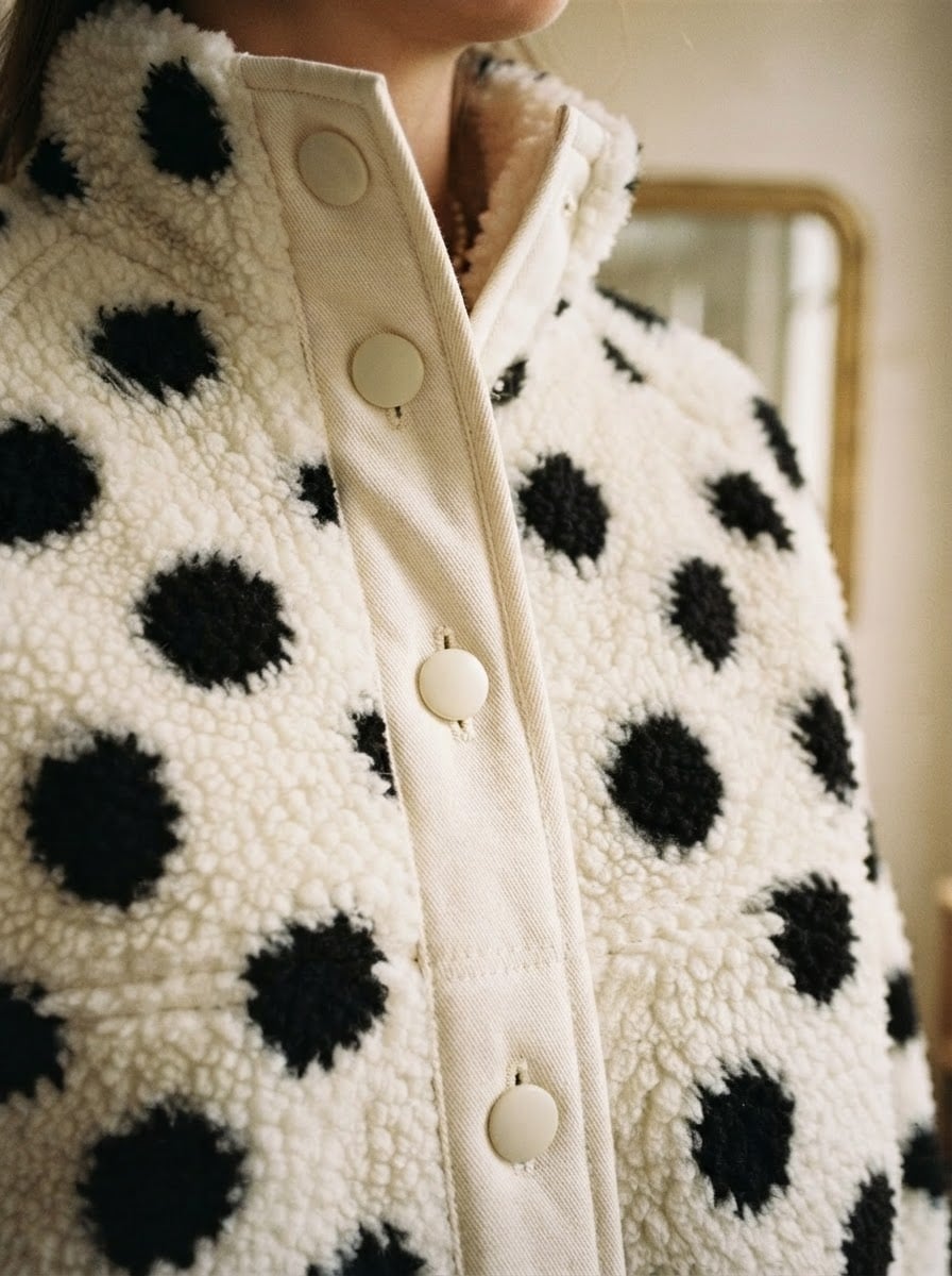 Isabelle - Luxe Faux Fur Coat for Winter - detail close-up